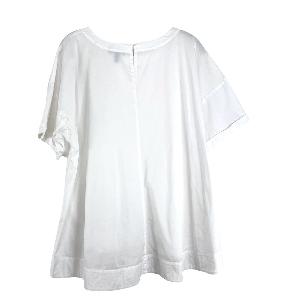 EILEEN FISHER Organic Cotton Short-Sleeve Top Blouse Sz XL lagenlook - Picture 5 of 6